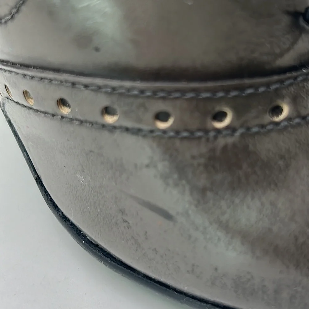 Stuart Weitzman Sexy Dark Gray Leather Heel Ankle Booties Shoes **Size 7.5**🔥🔥 - Picture 11 of 11
